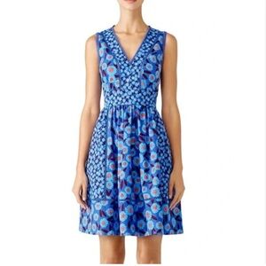 Kate Spade Tangier Blue Red Floral Dress